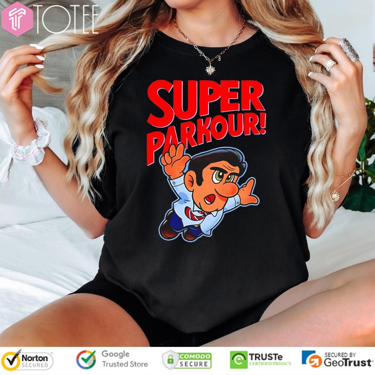 Super Parkour Parody The Office Michael Scott Super Mario Bros T-Shirt