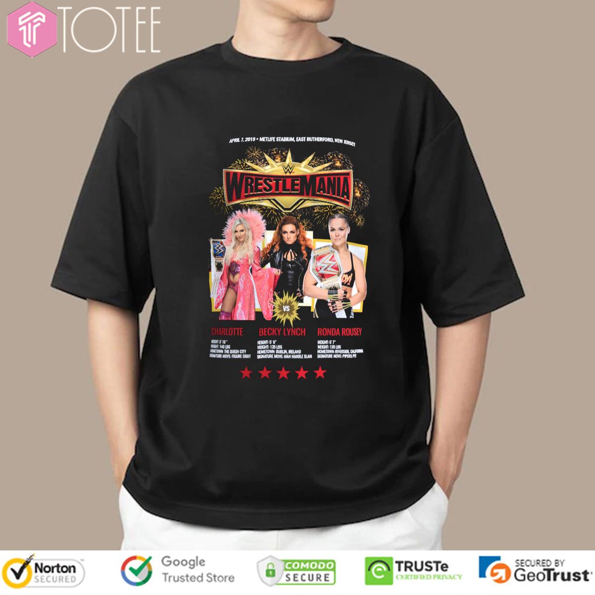 WrestleMania Charlotte Becky Lynch Ronda Rousey T-Shirt