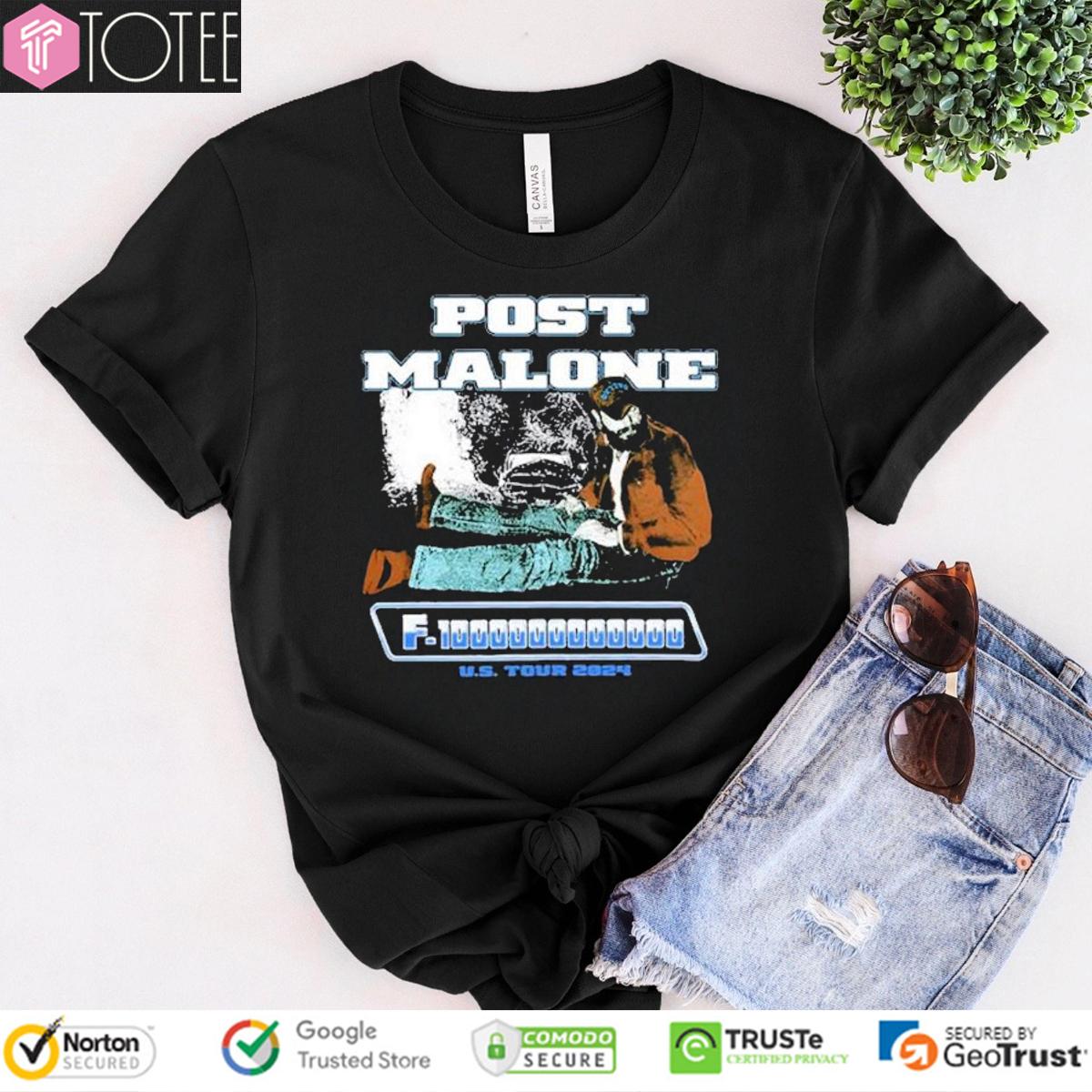 Post Malone F-1 Trillion album US Tour 2024 T-Shirt