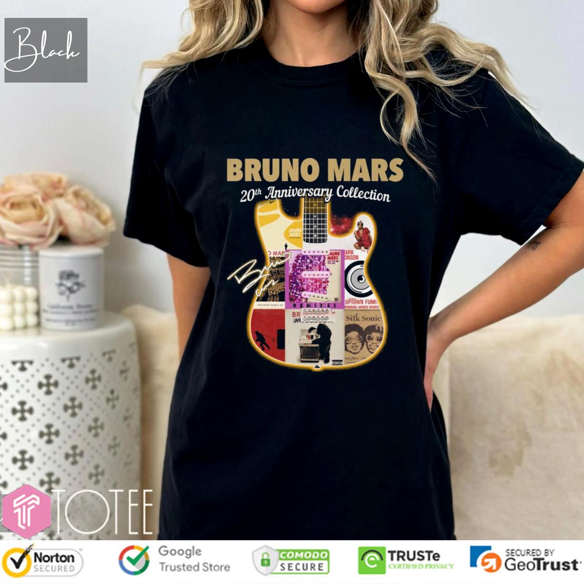 Bruno Mars 20th Anniversary Collection Signatures t-shirt