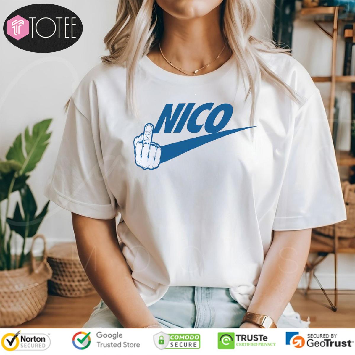 Fuck Nico Dallas Mavericks Parody Nike Logo t-shirt