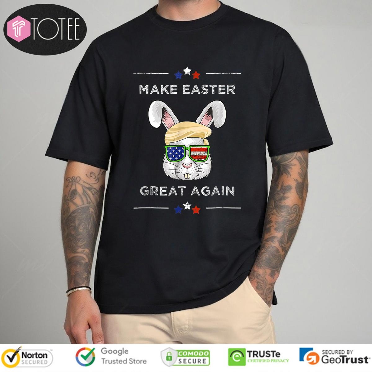 Trump x Bunny Wear Sunglasses American Flag Make Easter Great Again T-shirt