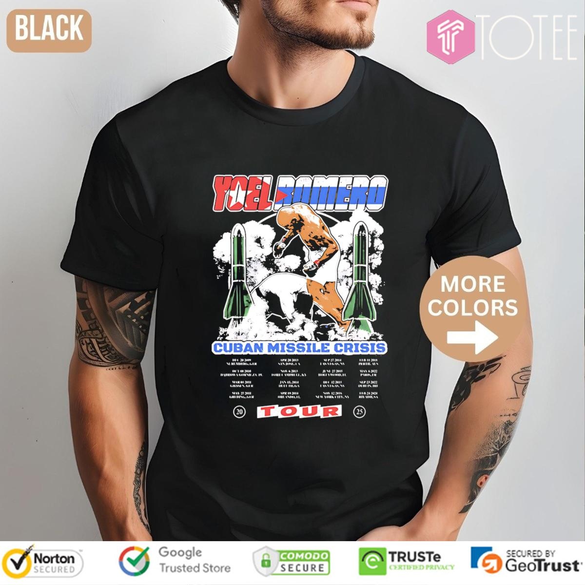 Yoel Romero Cuban Missile Crisis Tour 2025 t-shirt