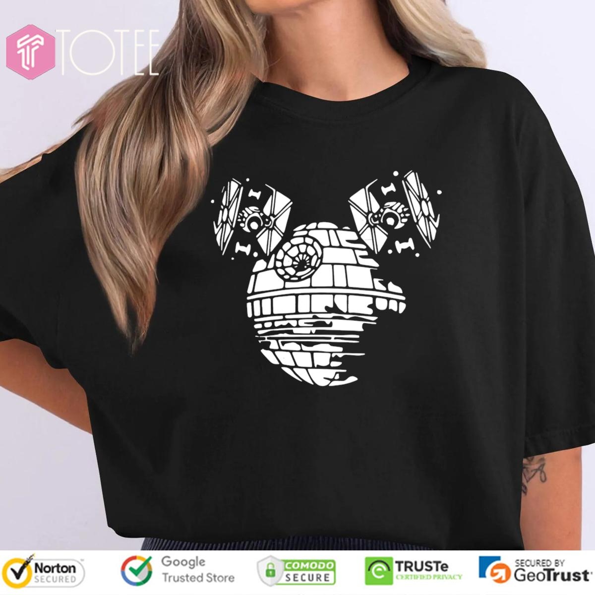 Death Star Ear Mickey Mouse Head Star Wars T-shirt