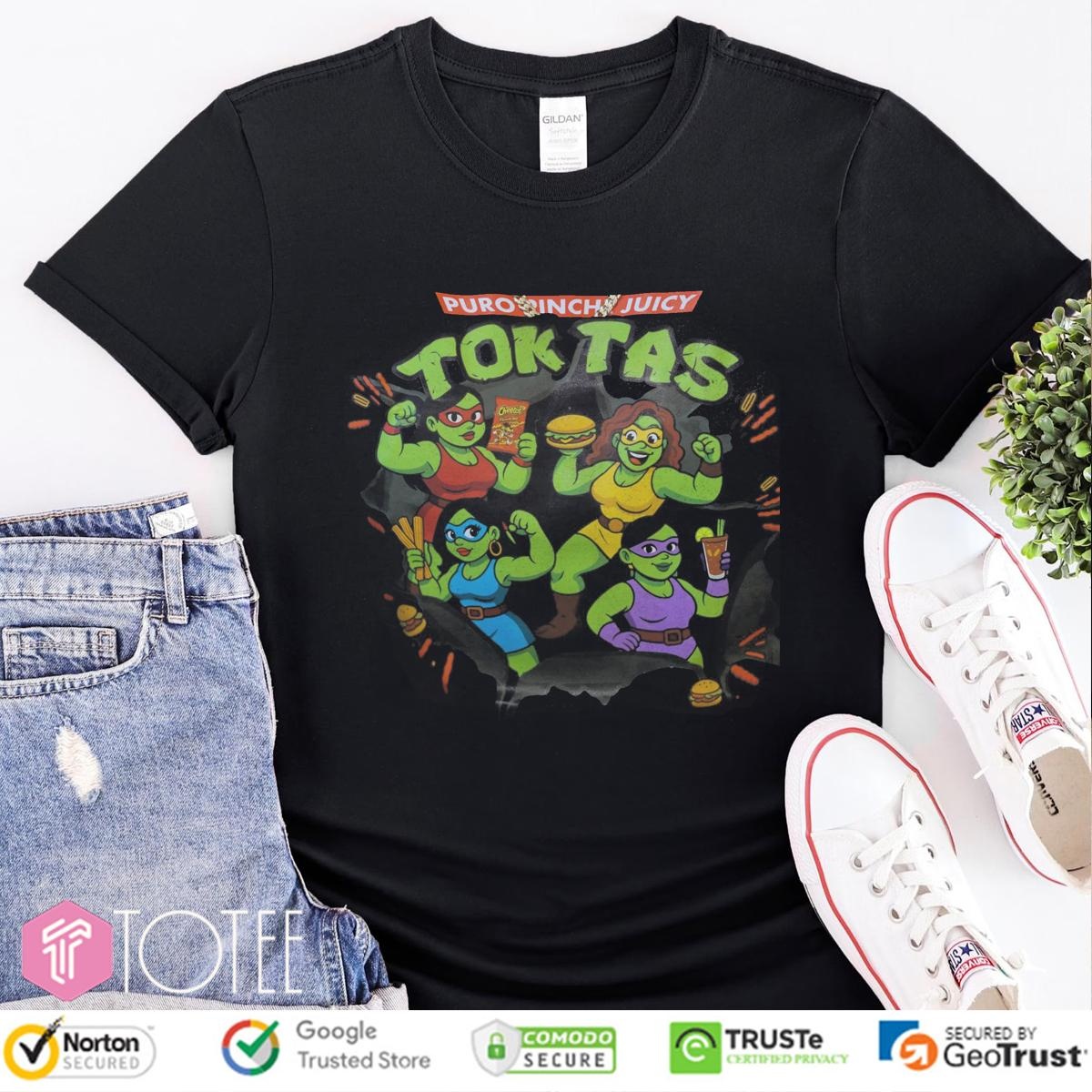 Puro Pinche Juicy Tortas Parody Tmnt Ninja Turtles T-shirt