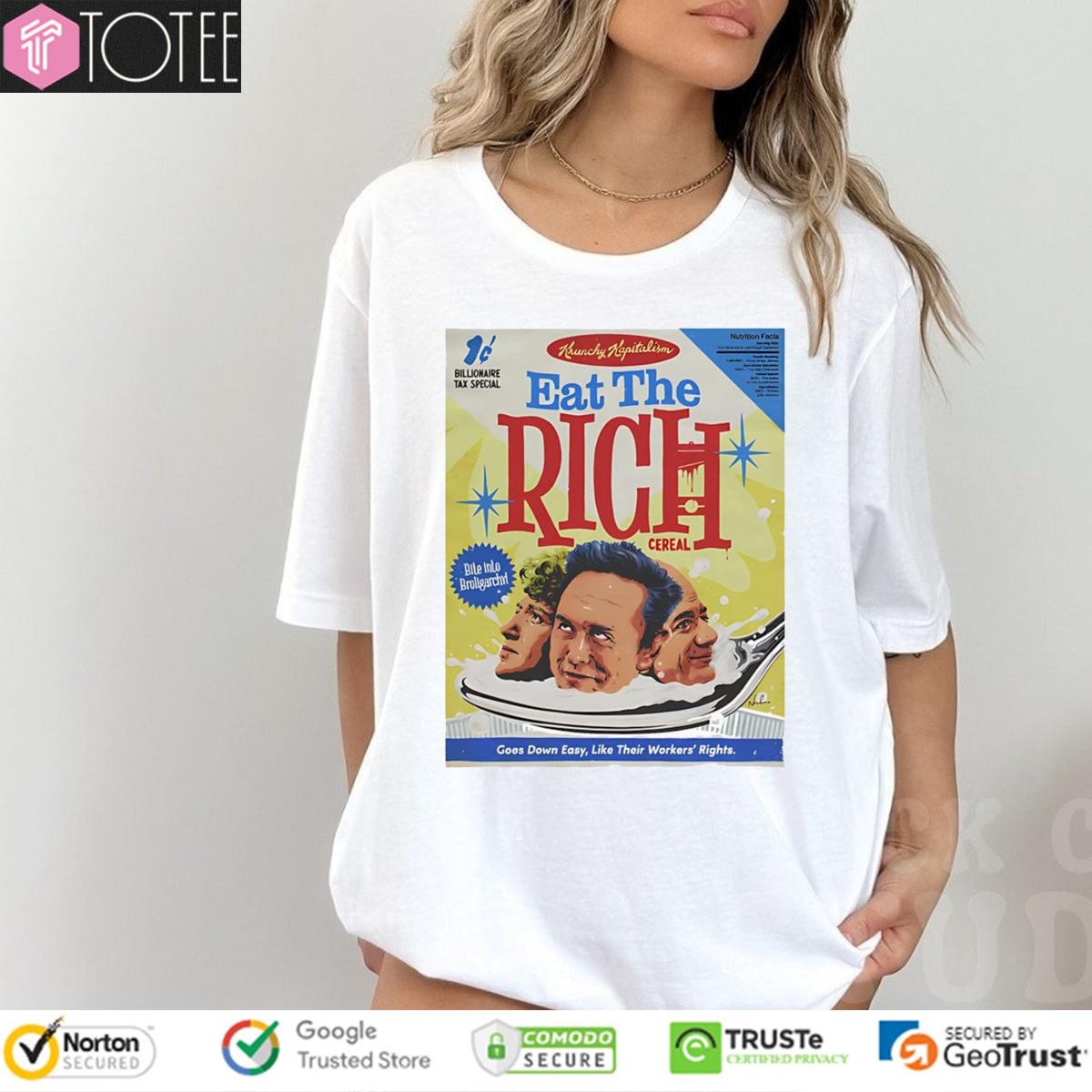Eat The Rich Cereal Billionaire Tax Special T-shirt