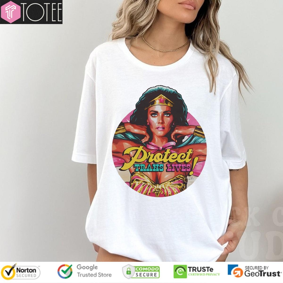 Lynda Carter Protect Trans Lives Wonder Woman T-shirt
