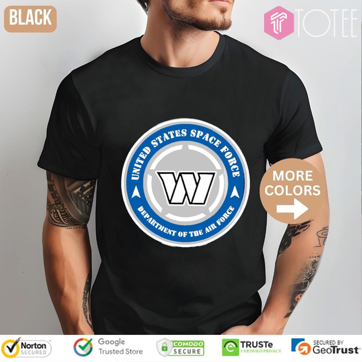 United States Space Force Washington Commanders Logo T-shirt