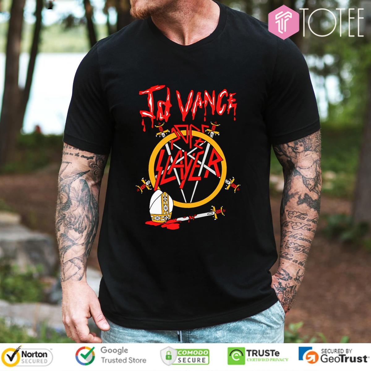 Jd Vance Pope Parody Slayer Band T-shirt