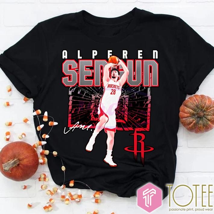 Alperen Sengun Houston Rockets Shattered Signature T-shirt 1