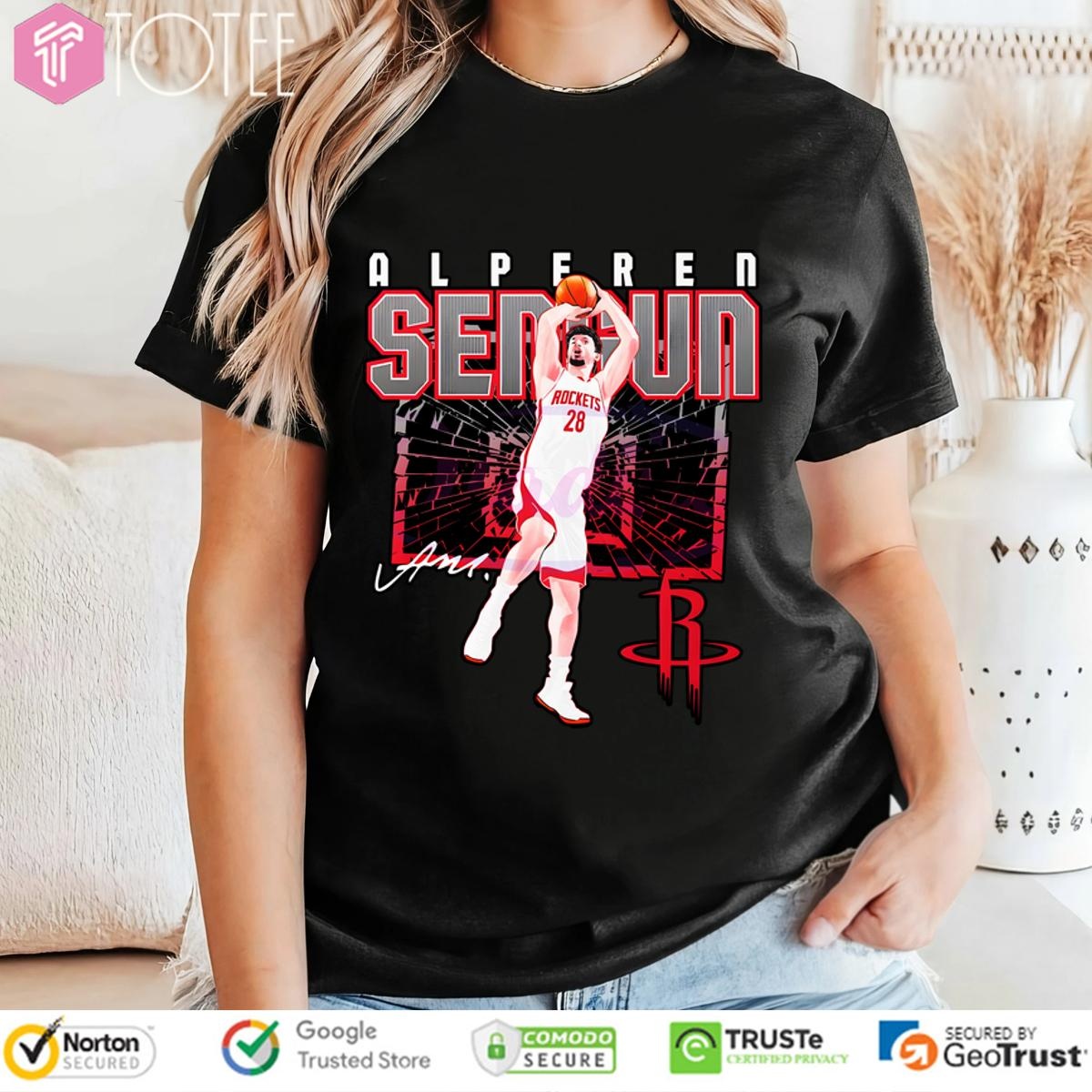 Alperen Sengun Houston Rockets Shattered Signature T-shirt 4