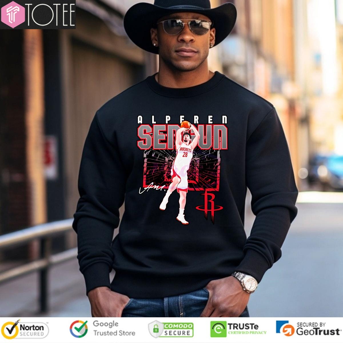 Alperen Sengun Houston Rockets Shattered Signature T-shirt 3