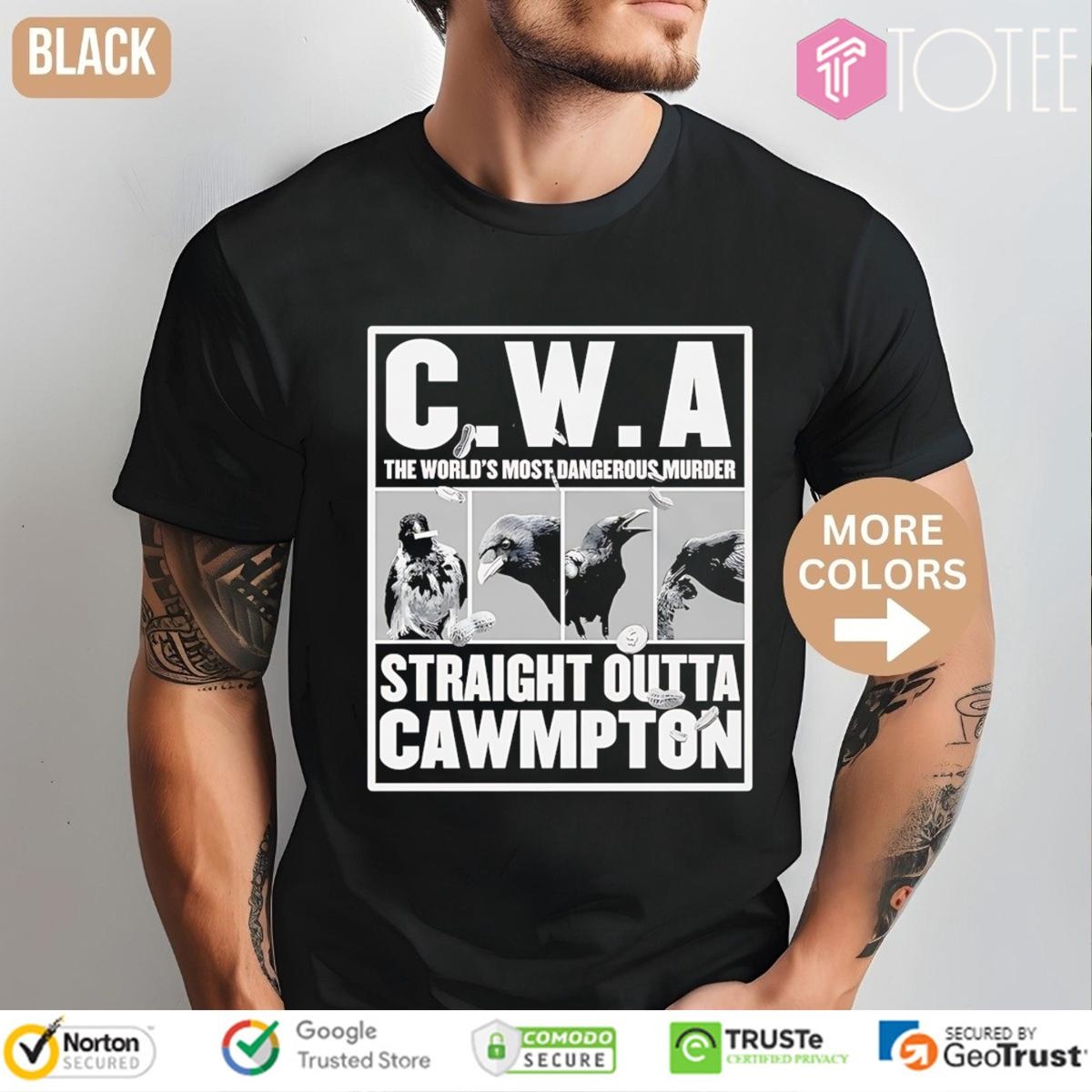C.W.A Straight Outta Cawmpton Parody N.W.A Straight Outta Compton T-shirt