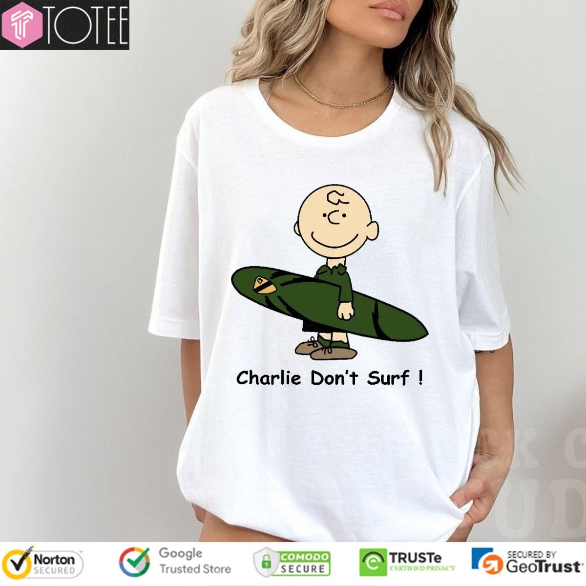 Charlie Brown Dont Surf Peanuts T-shirt