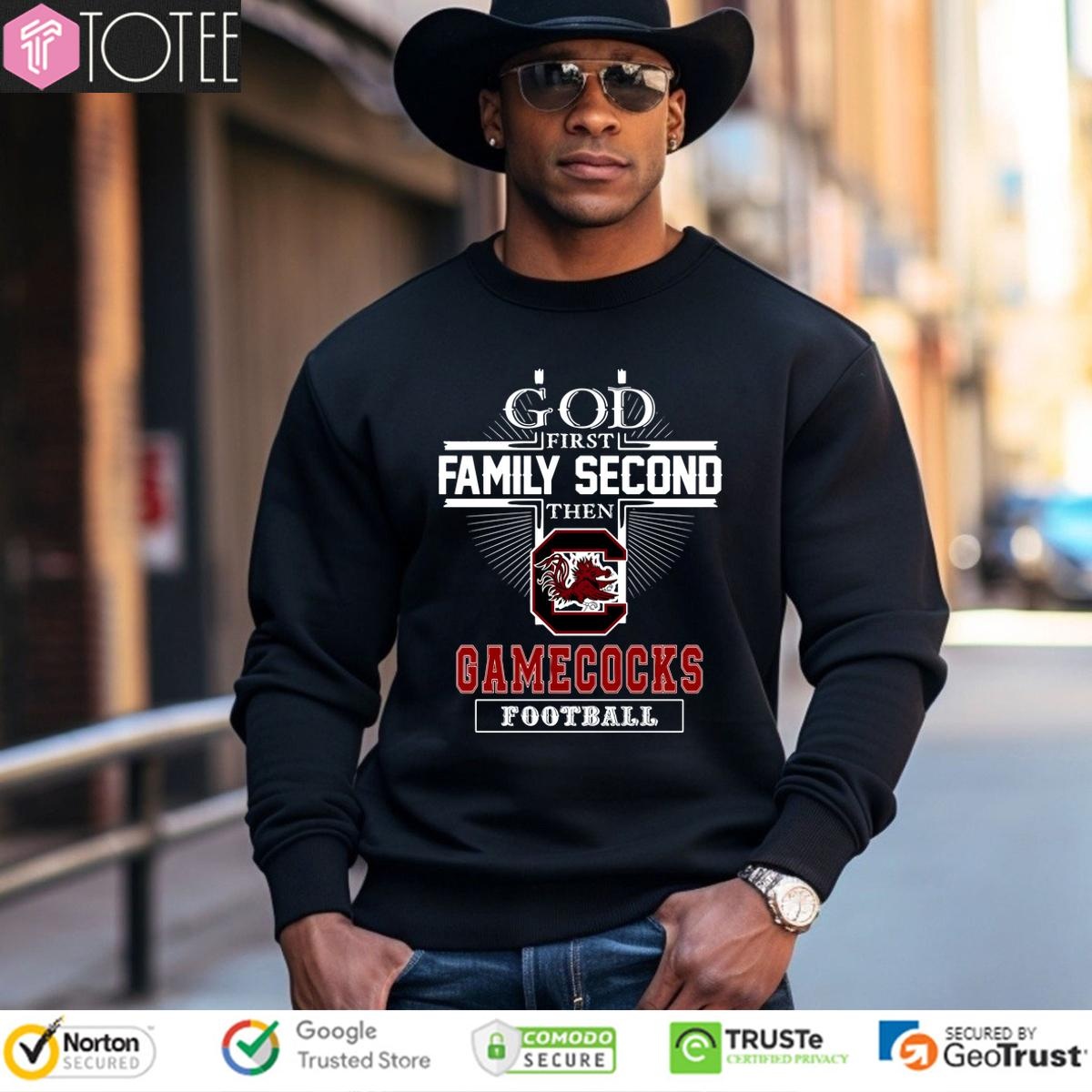 God First Family Second Gamecocks Football T-shirt 3