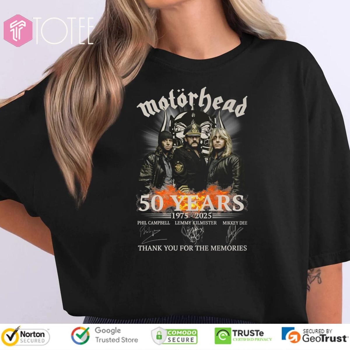 50 Years 1975-2025 Motorhead Signatures T-shirt