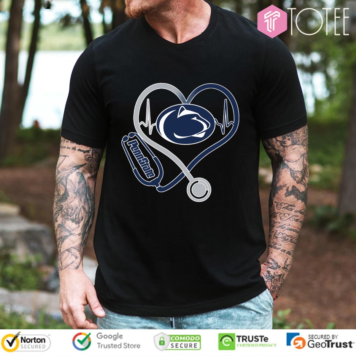 Penn State Nittany Lions Caring Hearts Nurses T-shirt 1