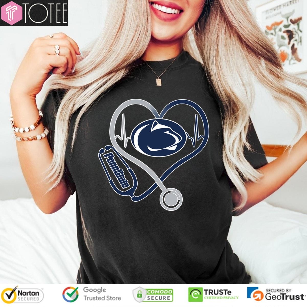 Penn State Nittany Lions Caring Hearts Nurses T-shirt 4