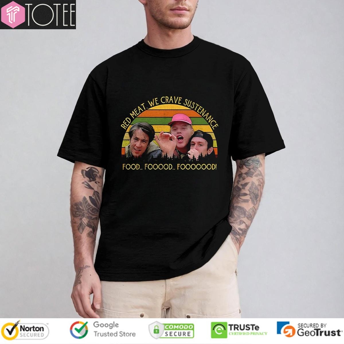 Twister Red Meat We Crave Sustenance Food Vintage Sunset T-shirt