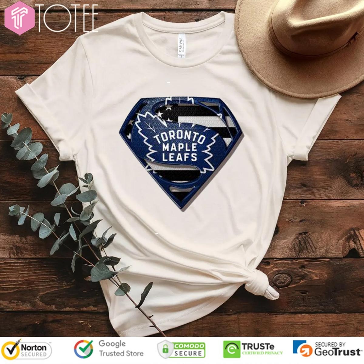 Superman Toronto Maple Leafs American Flag T-shirt