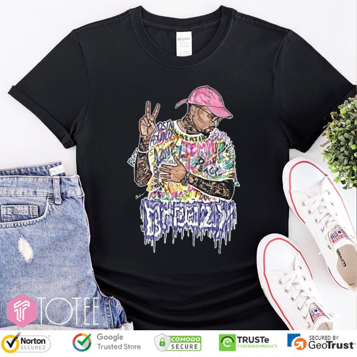 Chris Brown 2025 Breezy Bowl XX Tour Art T-shirt