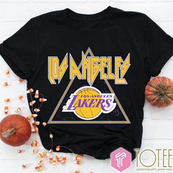 Los Angeles Lakers Parody Def Leppard Logo T-shirt
