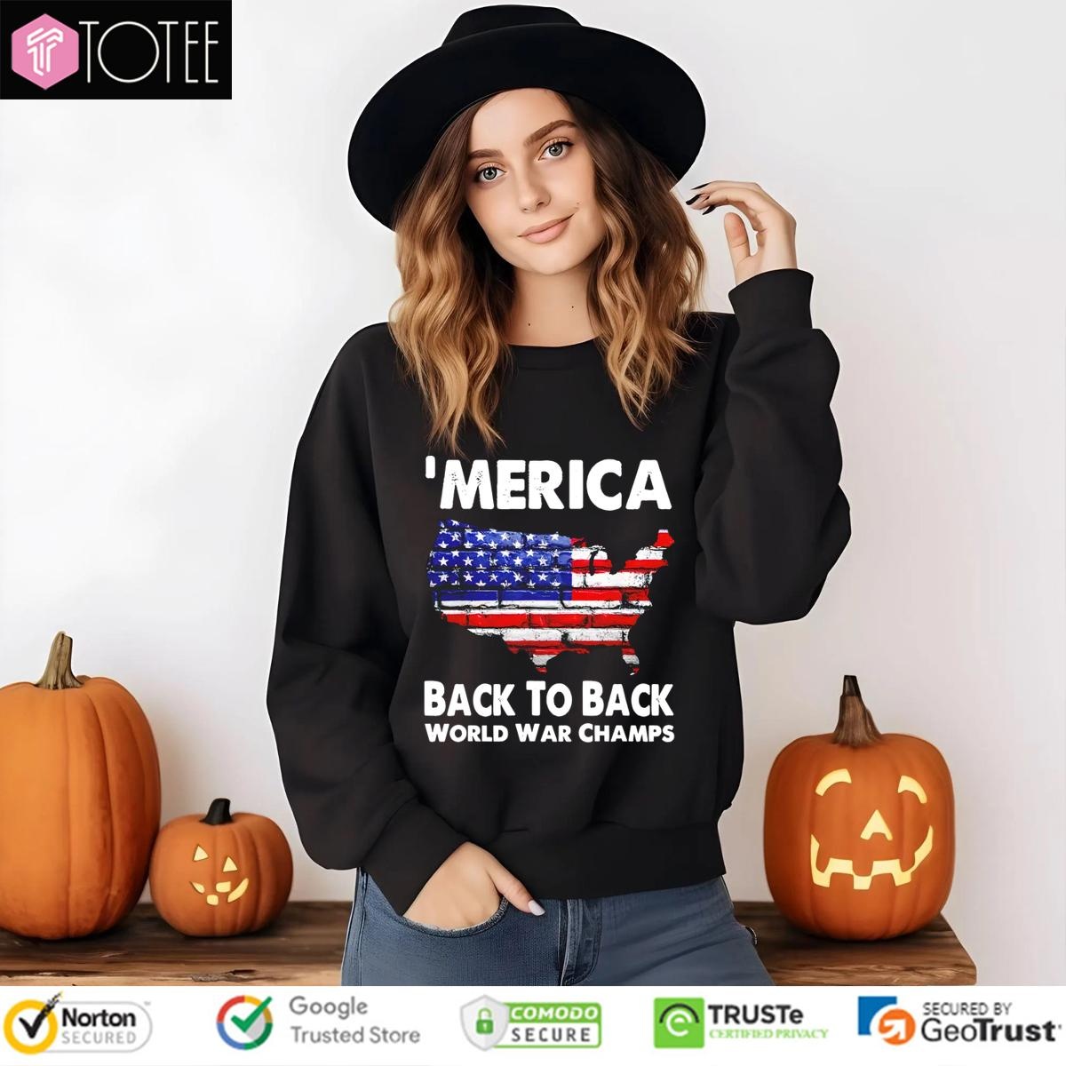 Merica Back To Back World War Champs T-shirt 3