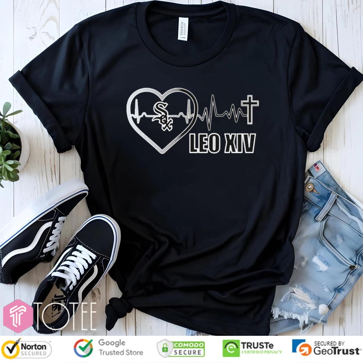 Pope Leo Xiv Chicago White Sox Heartbeat Nurse Stethoscope T-shirt