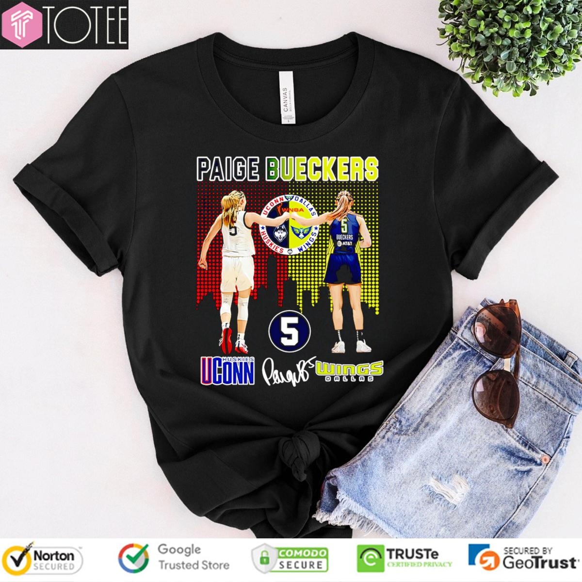 5 Paige Bueckers Uconn Huskies Dallas Wings Signature T-shirt