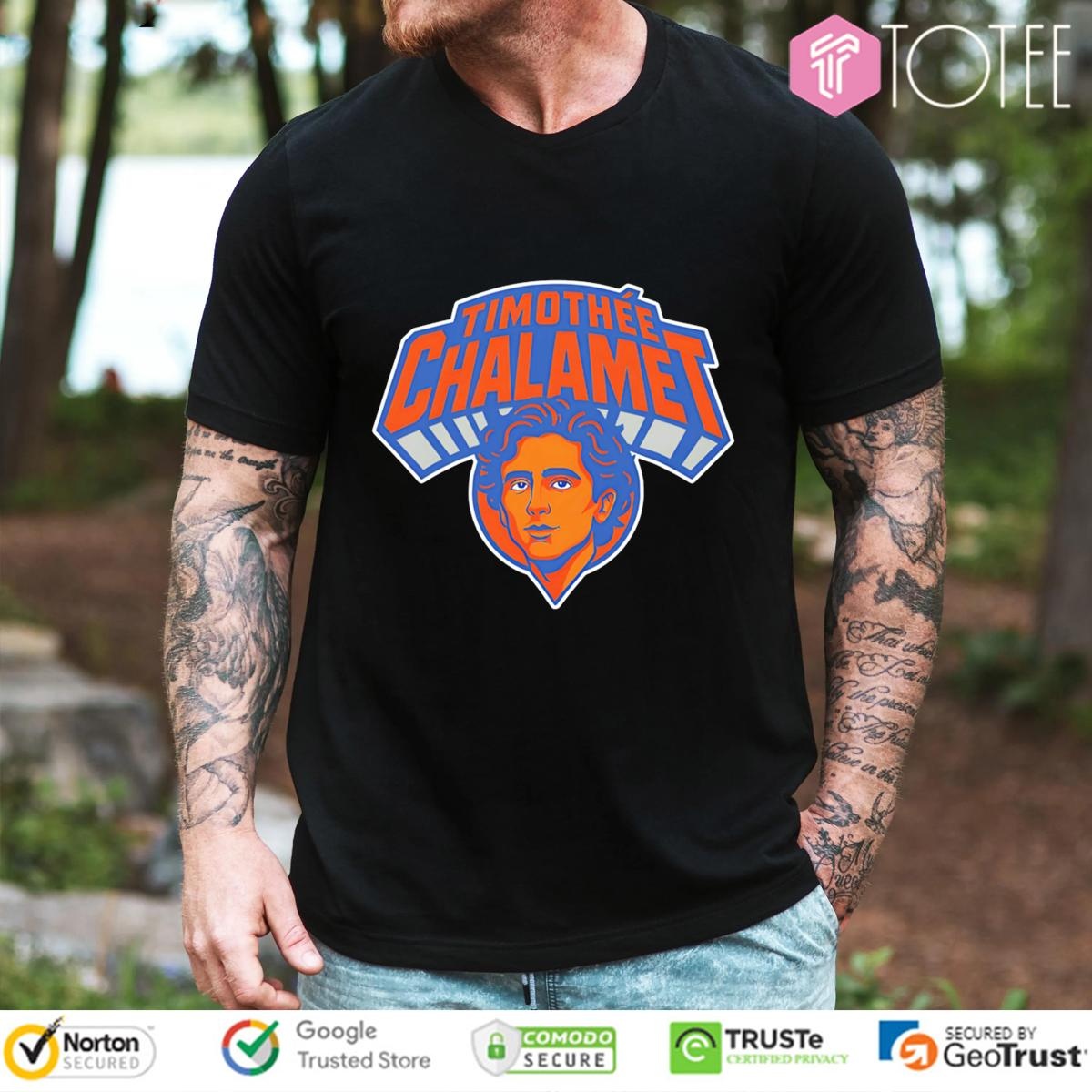 Timothee Chalamet Parody New York Knicks T-shirt