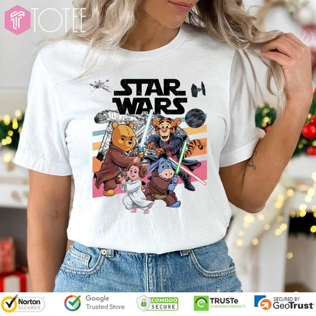 Winnie The Pooh Characters Parody Star Wars T-shirt