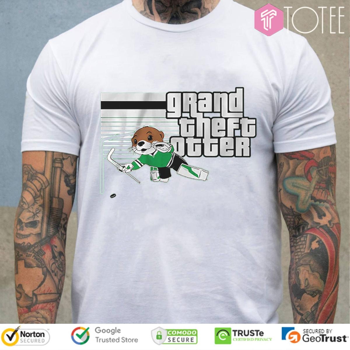 Grand Theft Otter Jake Oettinger Dallas Stars Parody Gta T-shirt