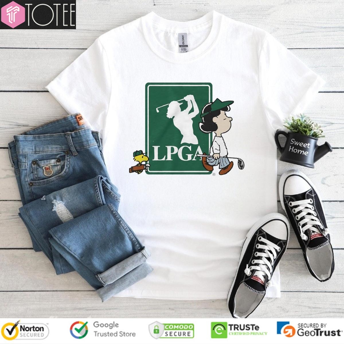 Peanuts Woodstock Lucy Lpga 75Th Anniversary Womens Golf T-shirt