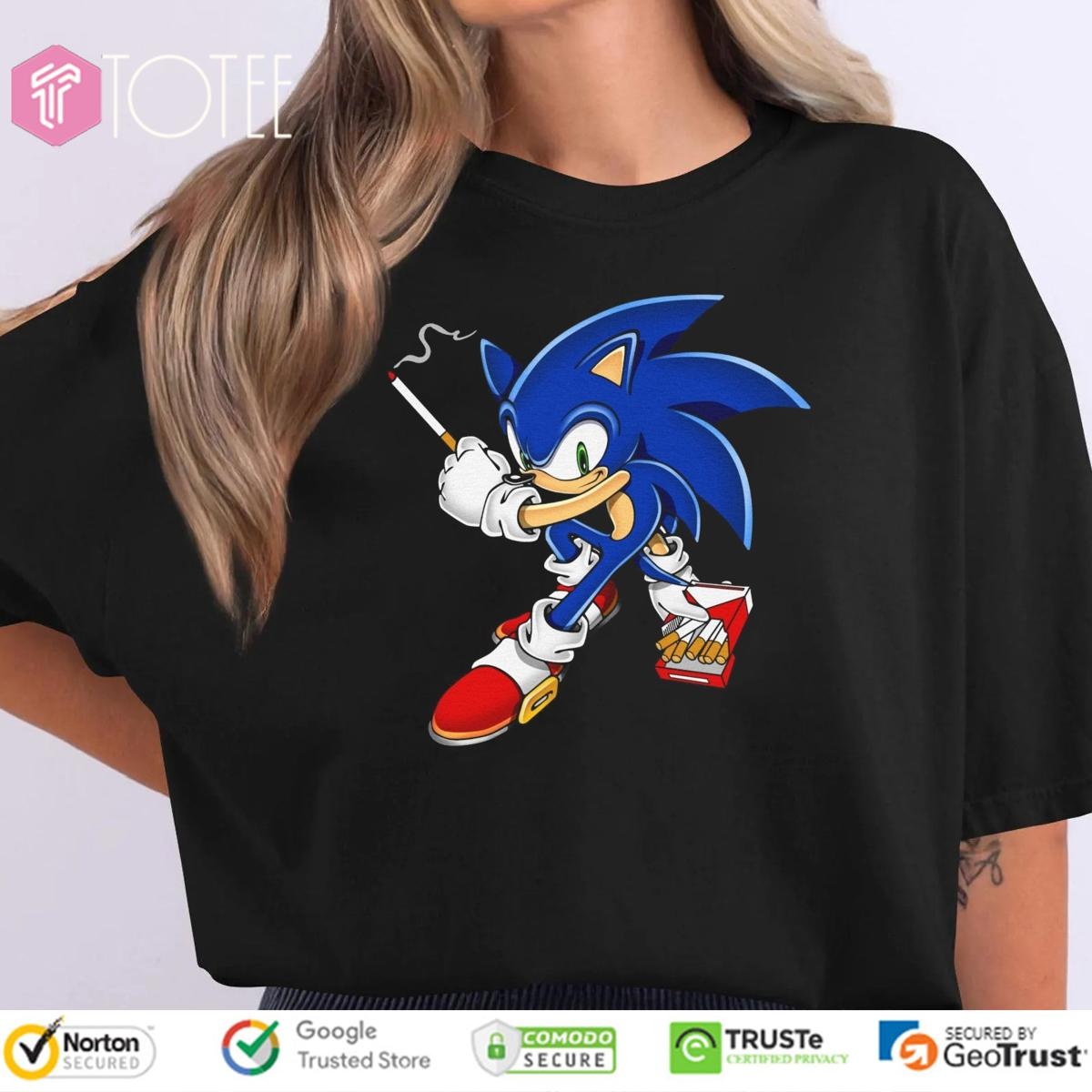 Sonic Smoking Sonic The Hedgehog T-shirt
