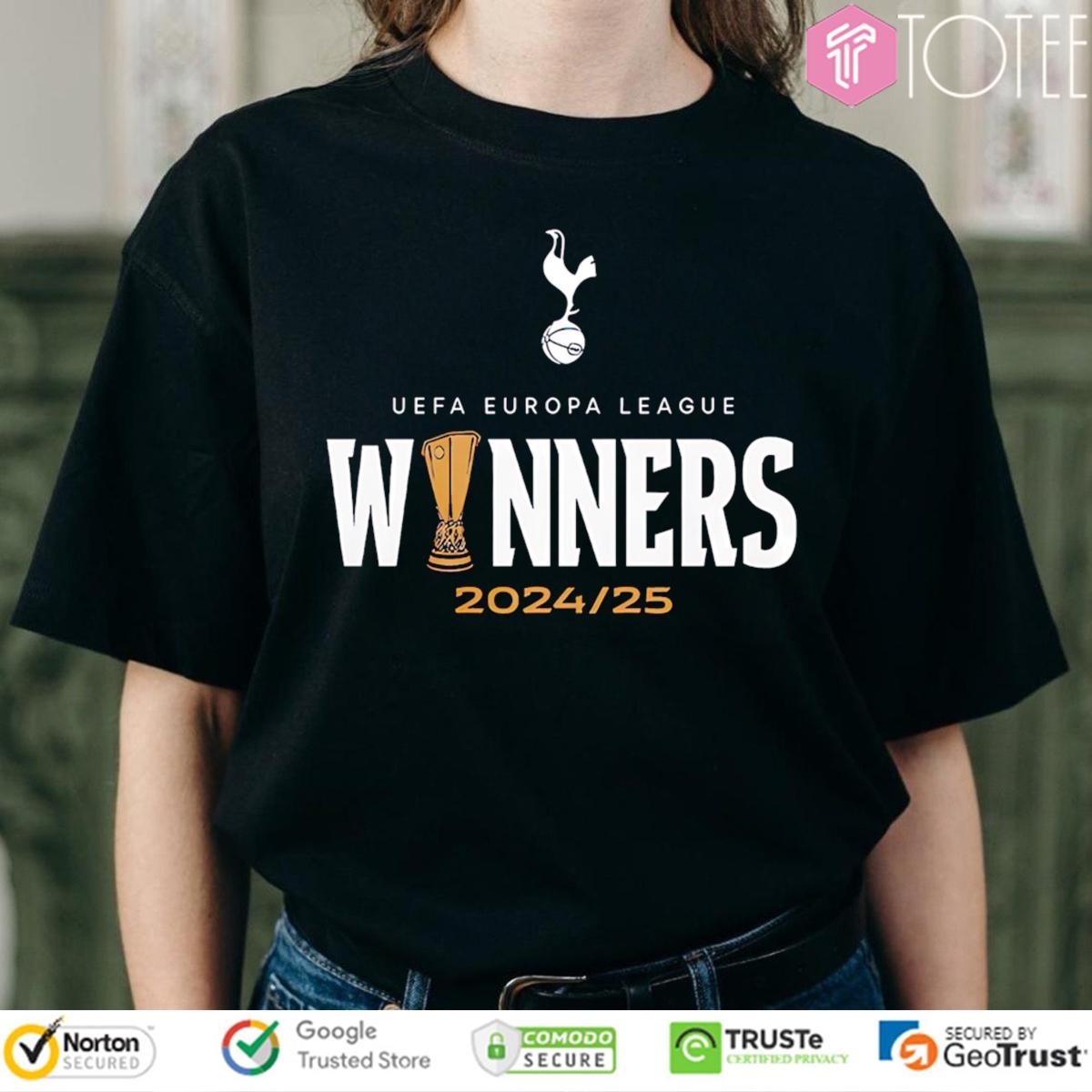 Tottenham Hotspur Uefa Europa League Champions Bilbao Final 2025 Winners T-shirt