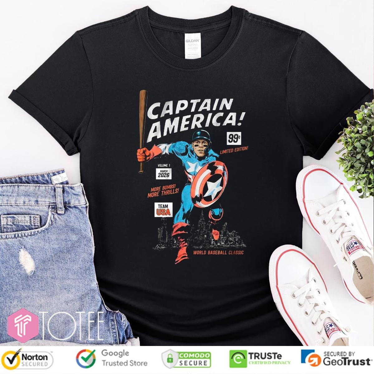 Captain America Aaron Judge Team Usa World Baseball Classic T-shirt