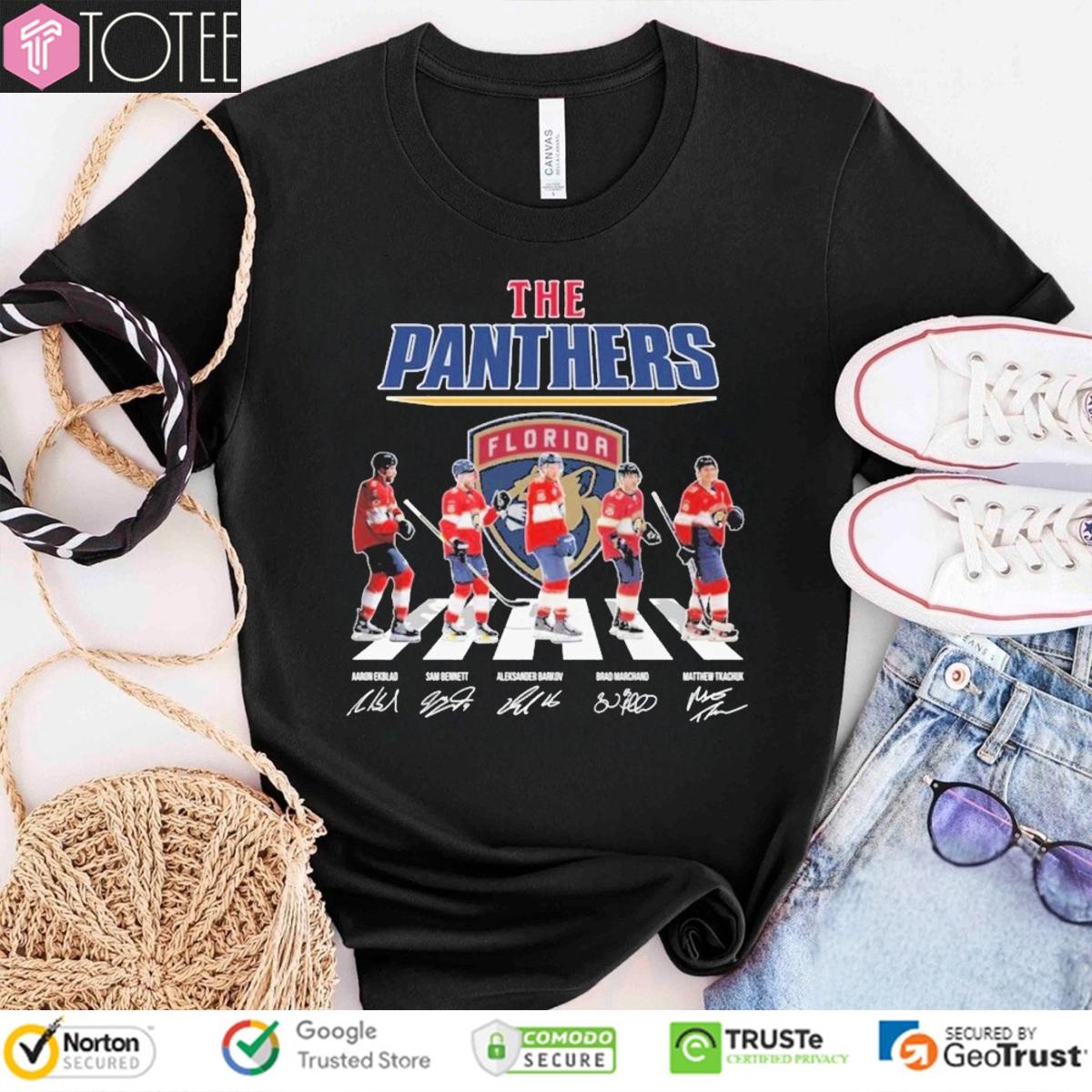 The Florida Panthers Hockey Team Abbey Road Signatures T-shirt