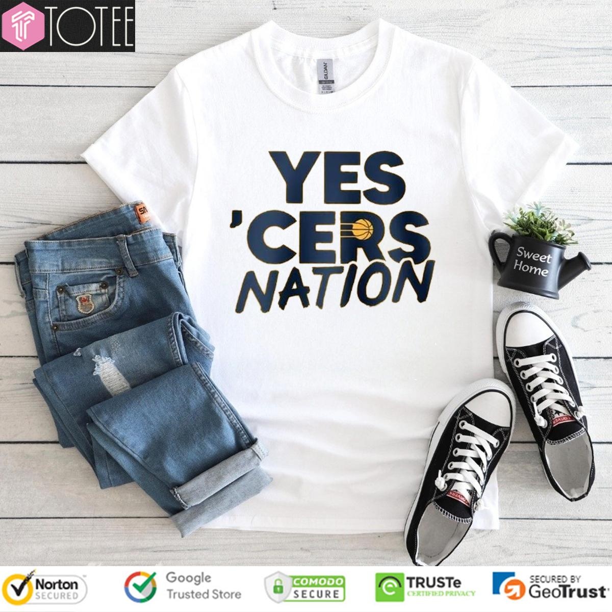 Yes Cers Nation Indiana Pacers Nba Logo T-shirt