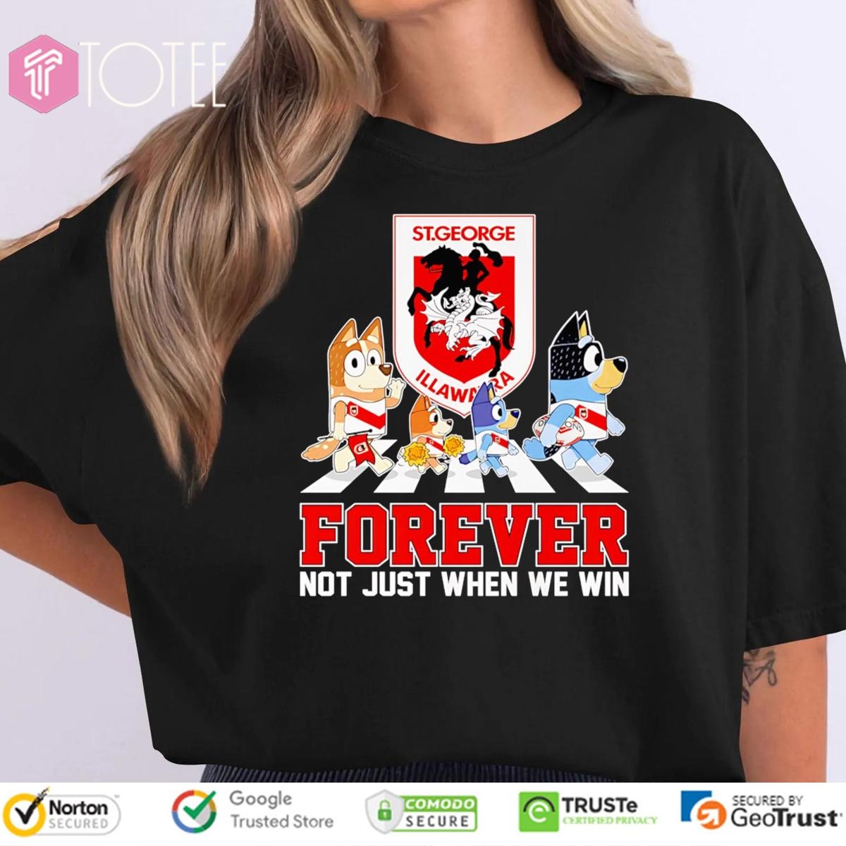 St. George Illawarra Dragons Bluey Abbey Road Forever Not Just When We Win T-shirt