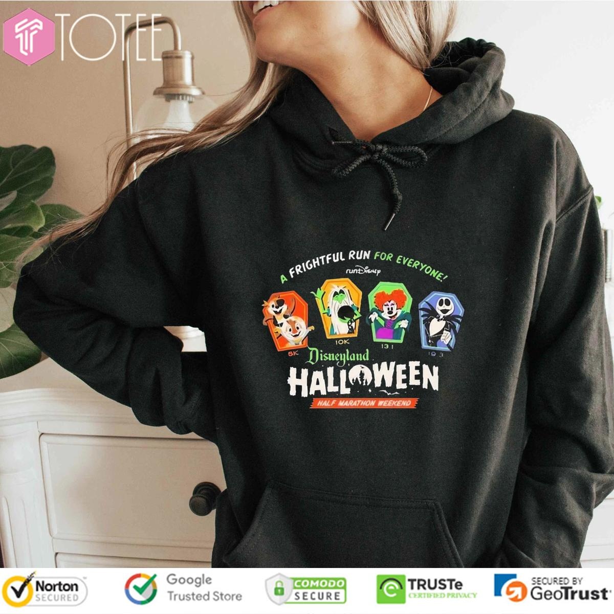 Rundisney A Frightful Run For Everyone Disneyland Halloween Half Marathon Weekend T-shirt 2