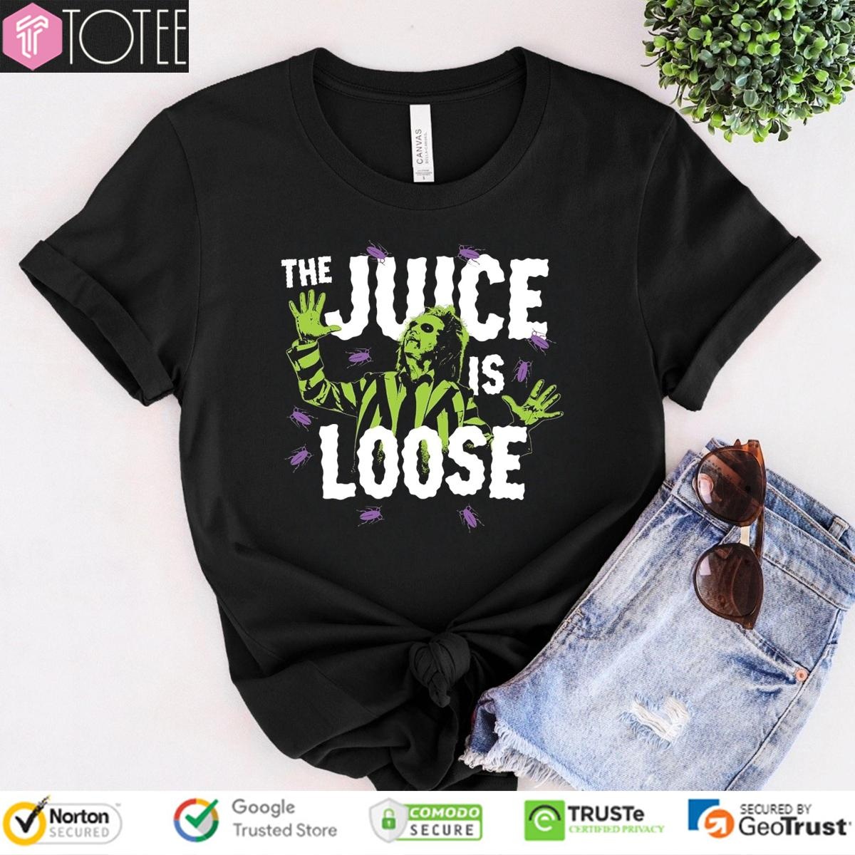 The Juice Is Loose Horror Film Beetlejuice T-shirt