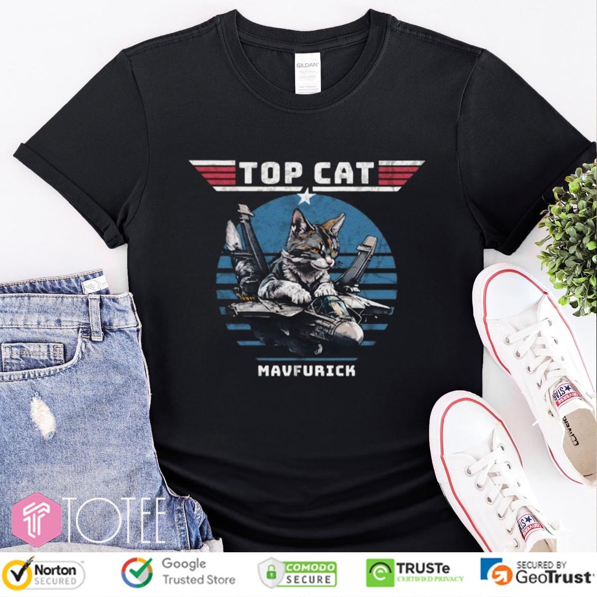 Top Cat Mavfurick Cat Parody Top Gun Maverick T-shirt
