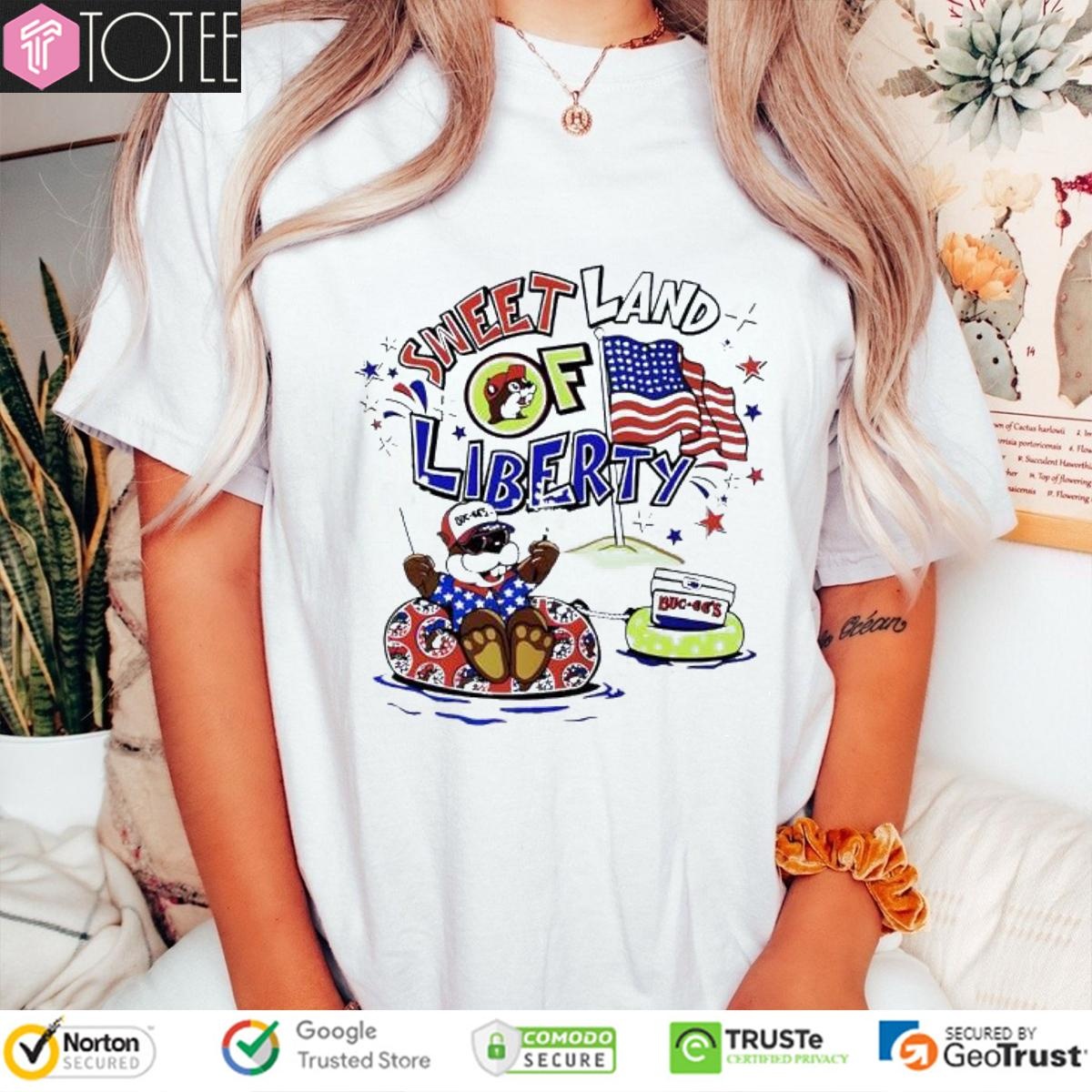 Buc-ee's Sweet Land Of Liberty 4Th Of July American Flag Independence Day T-shirt