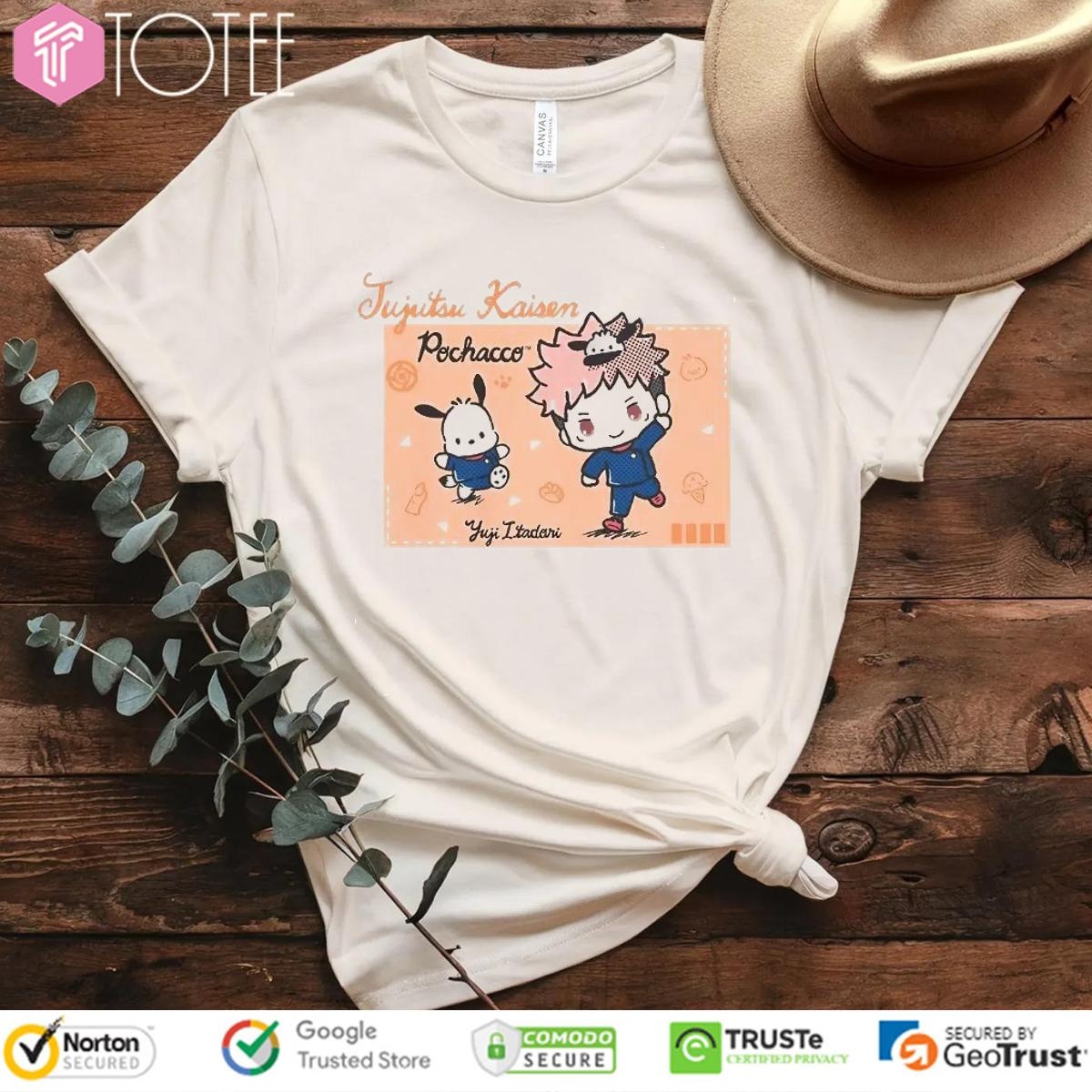Seven Times Six Jujutsu Kaisen Hello Kitty Pochacco Yuji Itadori T-shirt