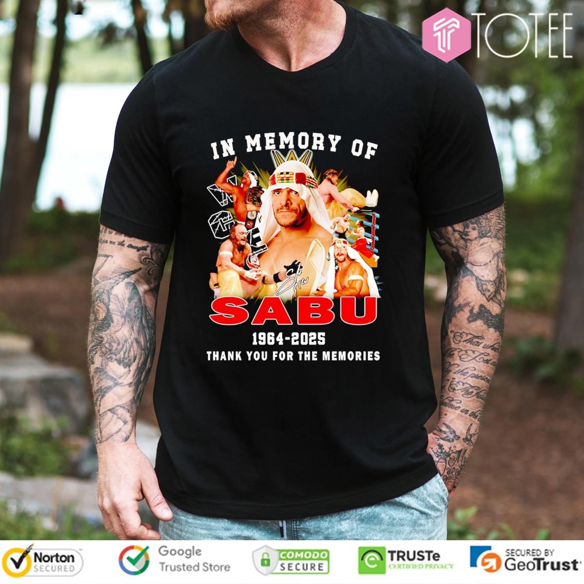 In Memory Of Sabu 1964-2025 Thank You Sabu Wrestling Signature T-shirt