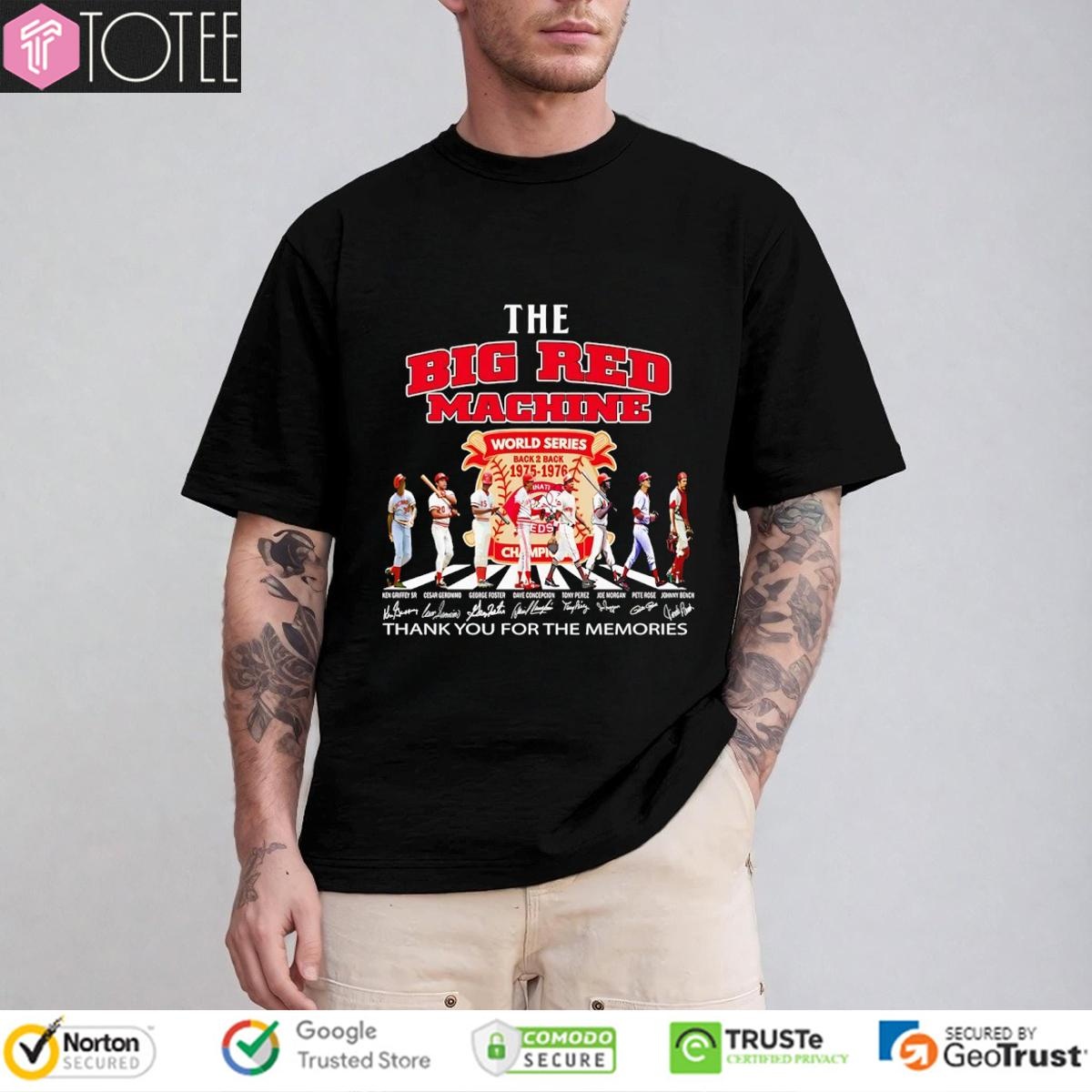 The Big Red Machine Cincinnati Reds Abbey Road Signatures T-shirt