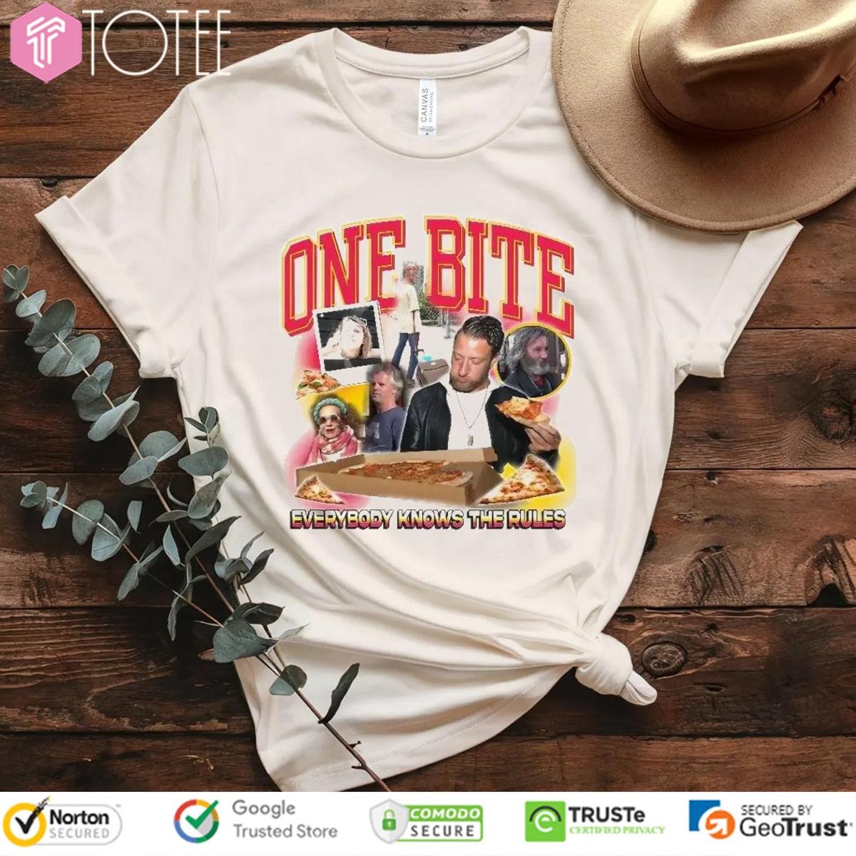 Dave Portnoy One Bite Everybody Knows The Rules Vintage Bootleg T-shirt