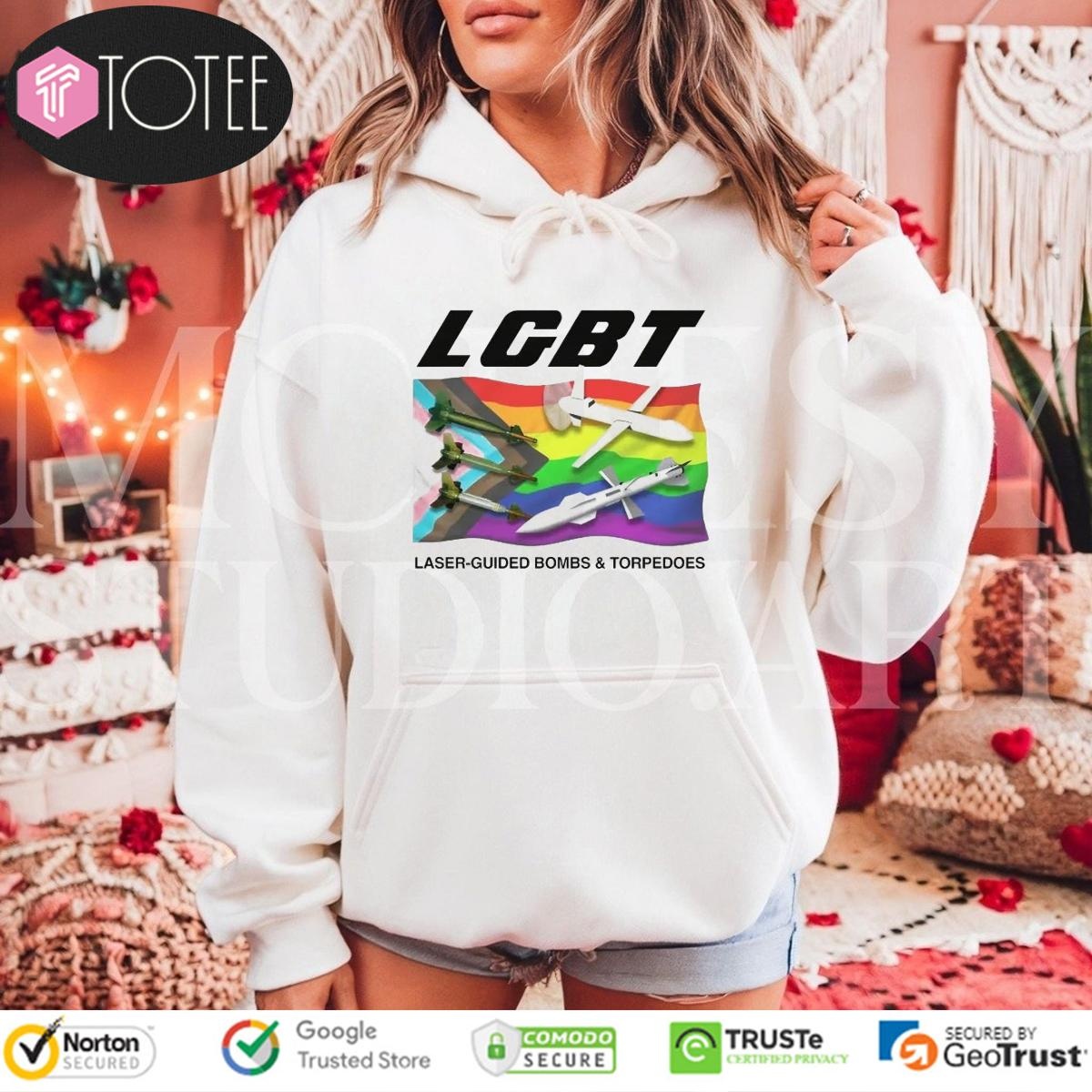 Lgbt Pride Flag Laser-Guided Bombs And Torpedoes T-shirt 2