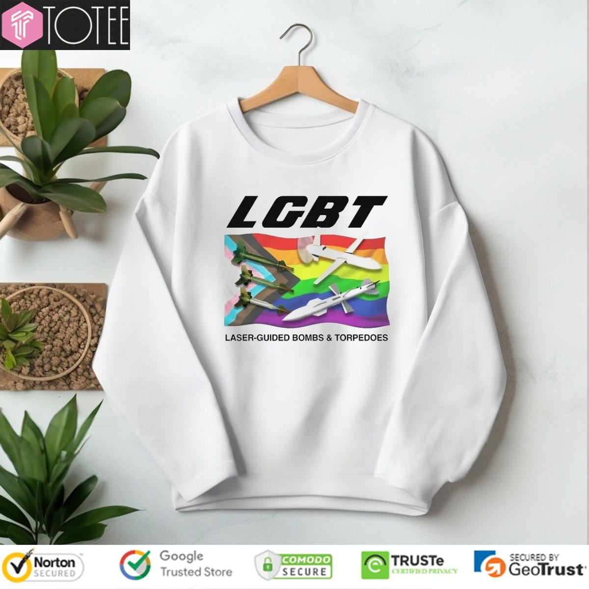 Lgbt Pride Flag Laser-Guided Bombs And Torpedoes T-shirt 3
