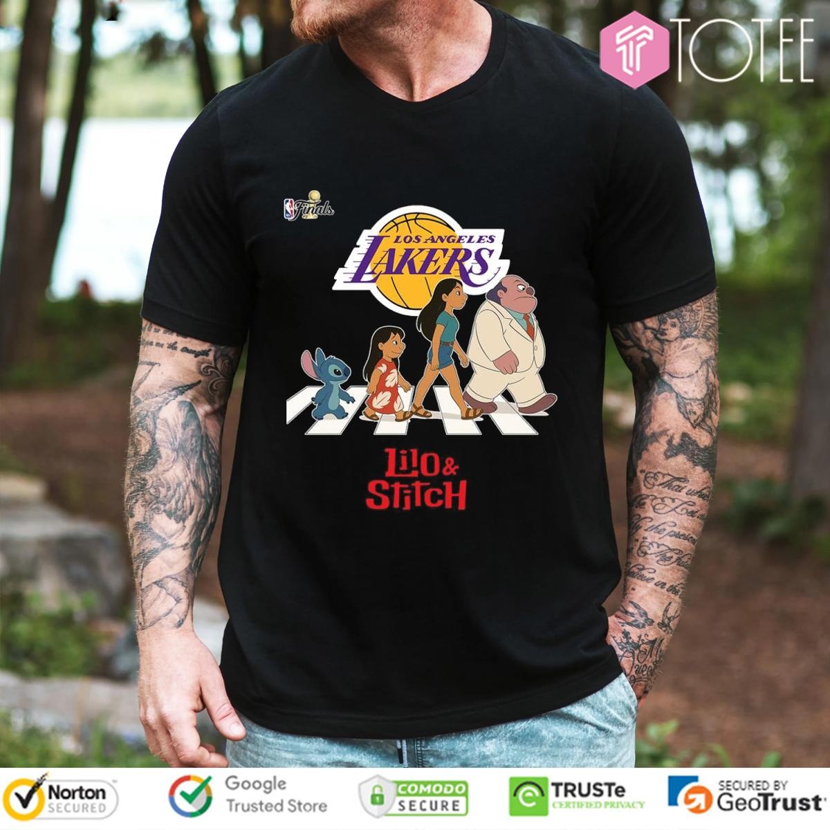 Lilo And Stitch Abbey Road Los Angeles Lakers Nba Finals T-shirt